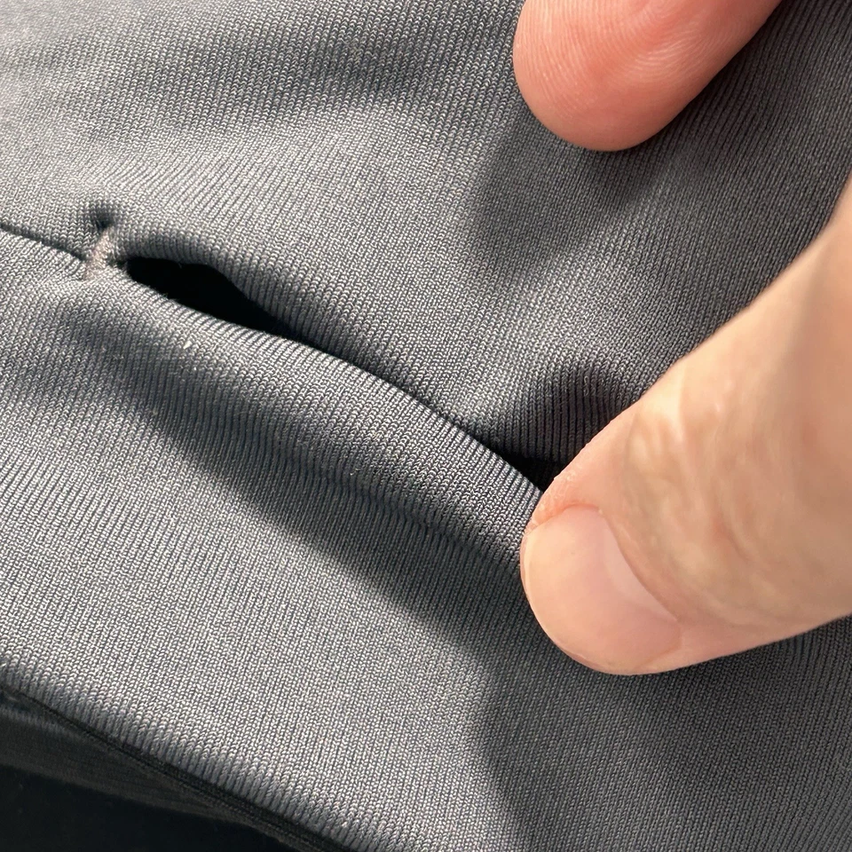 Cinturón Abatible Gris Pequeño 27" Pullover Bolsillos Gancho Elastizado Correr Foto 3 de 4