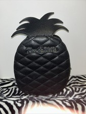 Lux De Ville Black Pineapple Purse Limited Edition Retro Rockabilly Pinup Bag