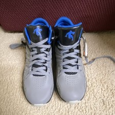 Unisex Kids Athletic Sneakers Lace-Up Gray Bl...