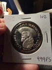Colonel William Buffalo Bill Cody Proof Coin 1 Troy Oz .999 Fine Silver Round