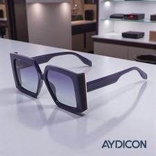 Aydicon Trendy Solid Blue Square Polarized Women's Sunglasses UV 400 57