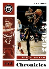2020-21 Panini Chronicles #17 Pascal Siakam Toronto Raptors