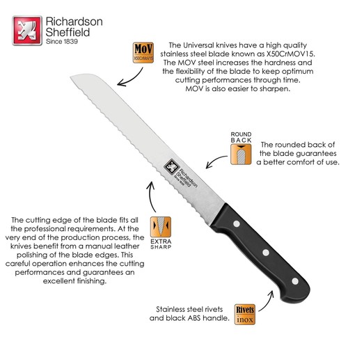 Richardson Sheffield Universal 8.5-Inch Bread Knife - Picture 3 of 6