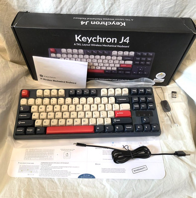 Keychron  J4 Keyboard TKL Layout Wireless Mechanical  KJ4-H4Z Banana Switch