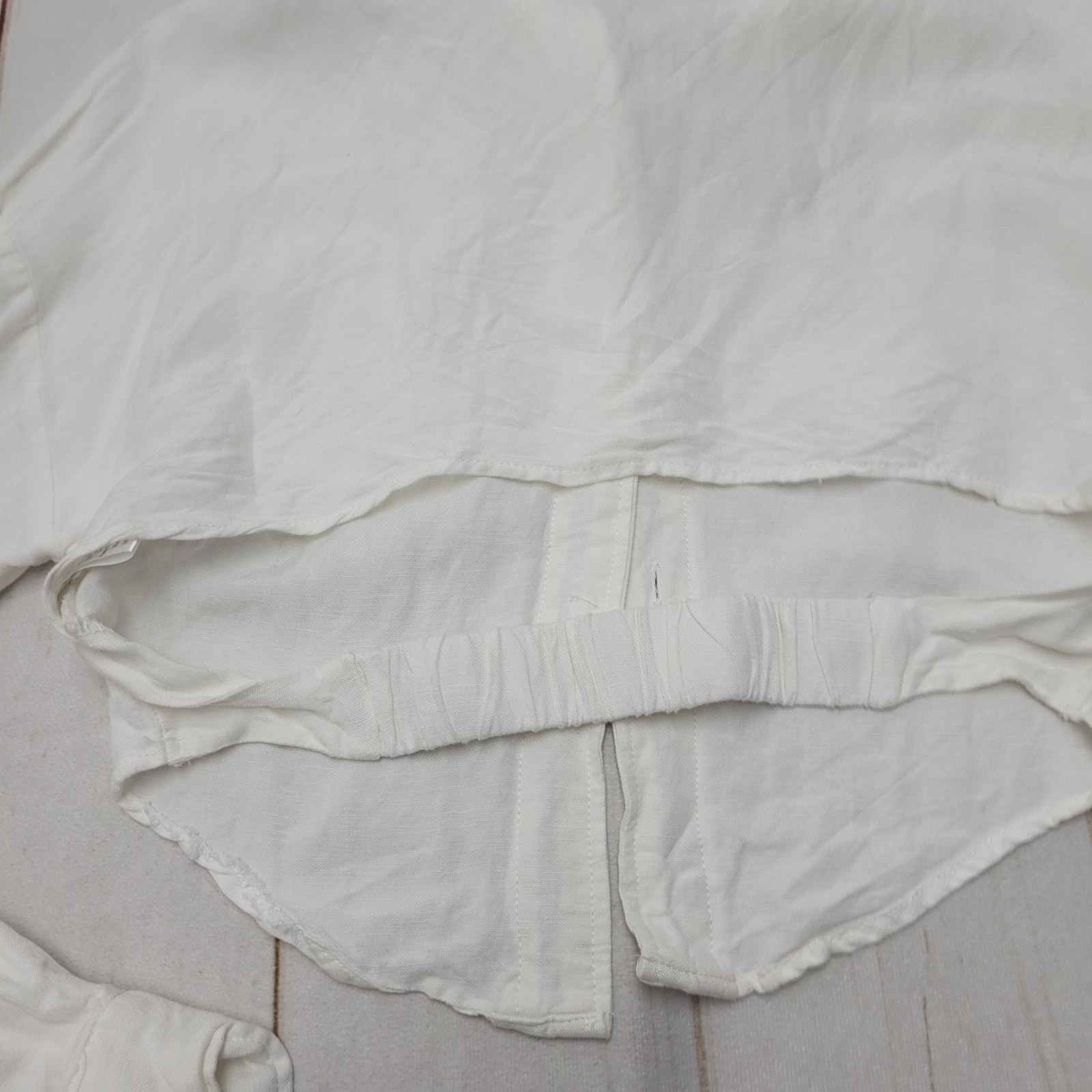 Lioness linen crop button down shirt top 