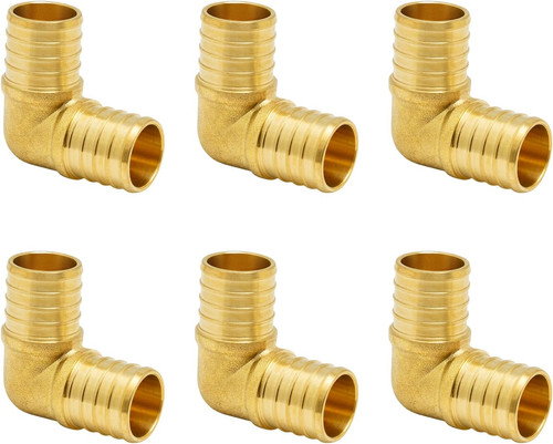 (25-Pack) 1/2 Inch Tee PEX Brass Crimp Fitting, Pex Tubing Fitting No