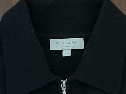 WITCHERY 100% Wool BLACK Cardigan Size XL Excellent As New Condition - Picture 2 of 4
