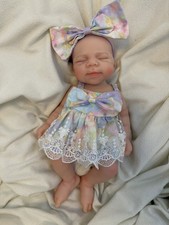 Reborn Preemie Assleep Full Silicone Baby Girl Doll Squishy Flexi Floppy NOWOŚĆ