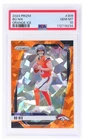 2024 Panini Prizm - Rookie Bo Nix #309 Orange Ice Prizm (RC) Color Match PSA 10