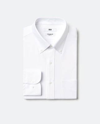 UNIQLO Super Non-Iron Jersey Slim Shirt Button-Down Japan NEW