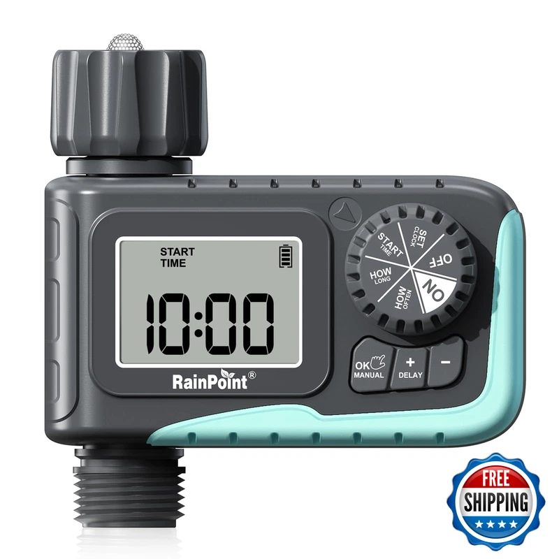 Rainpoint Sprinkler Timer Programmable Water Timer For Garden Hose Outdoor