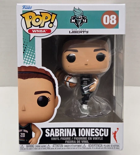 SABRINA IONESCU New York Liberty Funko POP! WNBA #08 Vinyl Figure NEW MINOR WEAR
