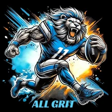 Detroit Lions Grit Sticker Laptop Wall Mirror Cup Tumblr Locker