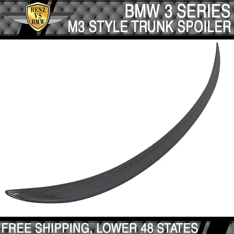 Fits 06-11 BMW E90 3 Series M3 Style Rear Trunk Spoiler Carbon Fiber - CF - Imagem 2 de 4