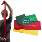 THERABAND Non Latex Resistance Bands 5ft Exercise Set for Strength and Flexib...
