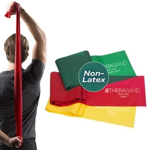 THERABAND Bandes de résistance non latex 5ft Set d'exercice pour la force et le flexib...