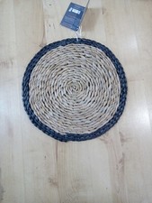 Fox & Ivy Sahara Round Rush and Maize Placemats 33cm Diameter black