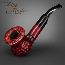 Mr. Brog HAND MADE WOODEN TOBACCO SMOKING PIPE 303 Shamrock  Red Calabash + BOX