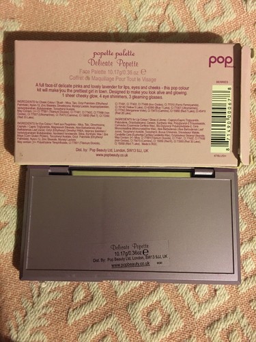 Pop Beauty Delicate Popette Palette Very Rare Eye Shadow Blush Lip Brush Kit NEW - 第 1/5 張圖片