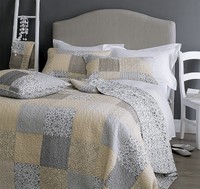 Contemporary Pastel Patchwork Bedspread Quilt Set Comforter Throw + Pillow Shams Contemporary Pastel Patchwork Bedspread Quilt Set Comforter Throw + Pillow Shams