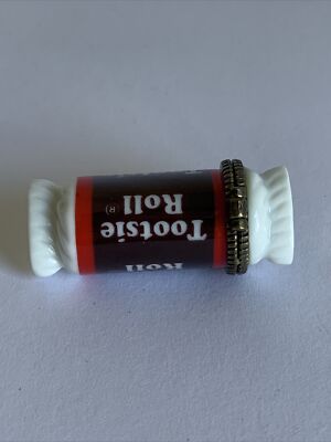 Tootsie Roll Porcelain Hinged Trinket Box Midwest of Cannon Falls