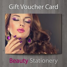 Gift Voucher Beauty Salon Blank Card Nails Facial Makeup Present A7 + Env.