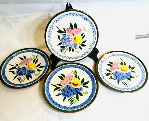 Vintage Set Of 4 Stangl Pottery “Fruit & Flowers” Bread & Butter Plates 6 1/8"