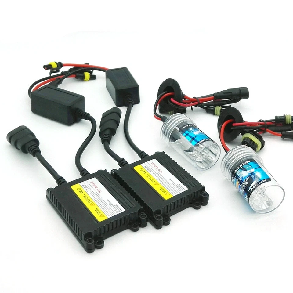 55W Xenon HID Conversion Kit Headlight Ballast Light Bulb H1 H3 H4 H7 H8/H9/H11 - Image 3 of 4