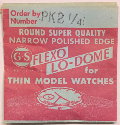Original NOS G-S ''PK'' Wristwatch Crystals Many - Variations Available!