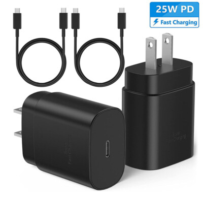 25W USB-C PD Wall Super Fast Charger & Cable For Samsung A03s A13 A33 A53 A73 5G