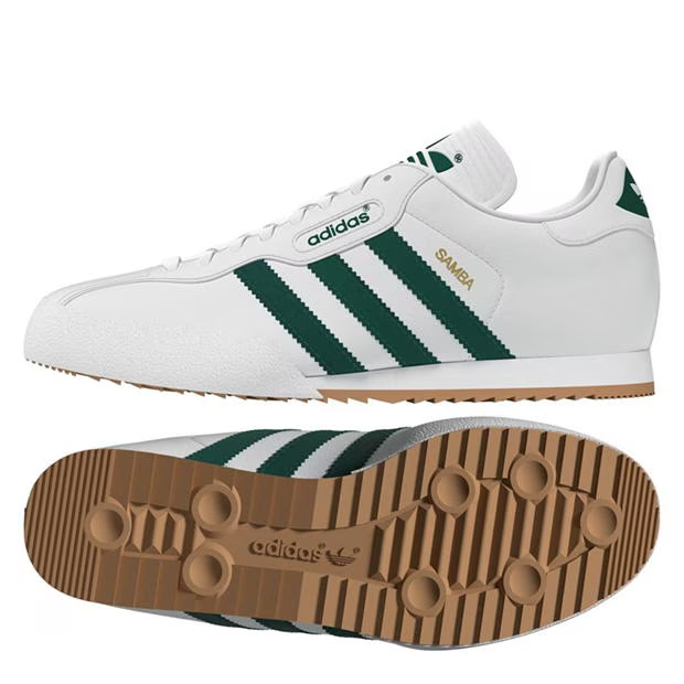Adidas Mens Samba Super Trainers Adidas Originals Leather Shoes-UK 6-13