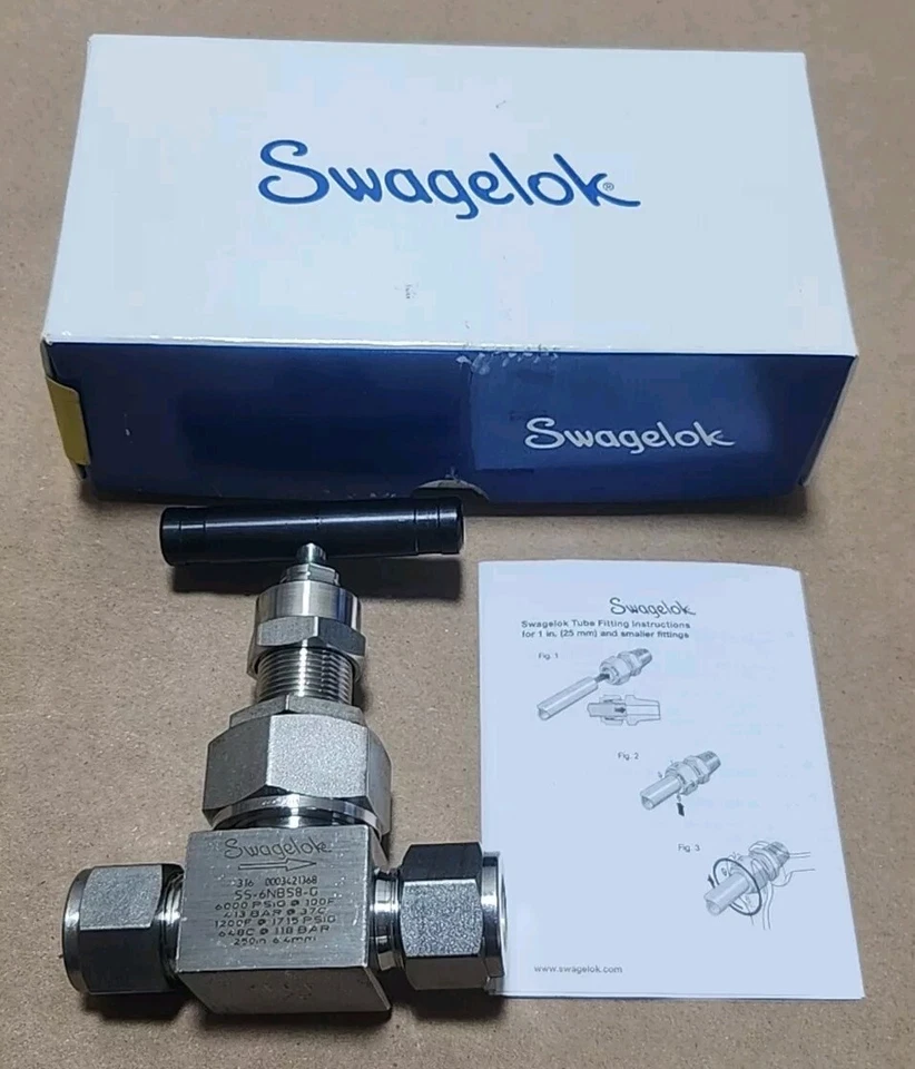 *BRAND NEW* Swagelok SS-6NBS8-G Needle Valve w/ Grafoil Packing 1/2" + Warranty! - Image 2 of 4