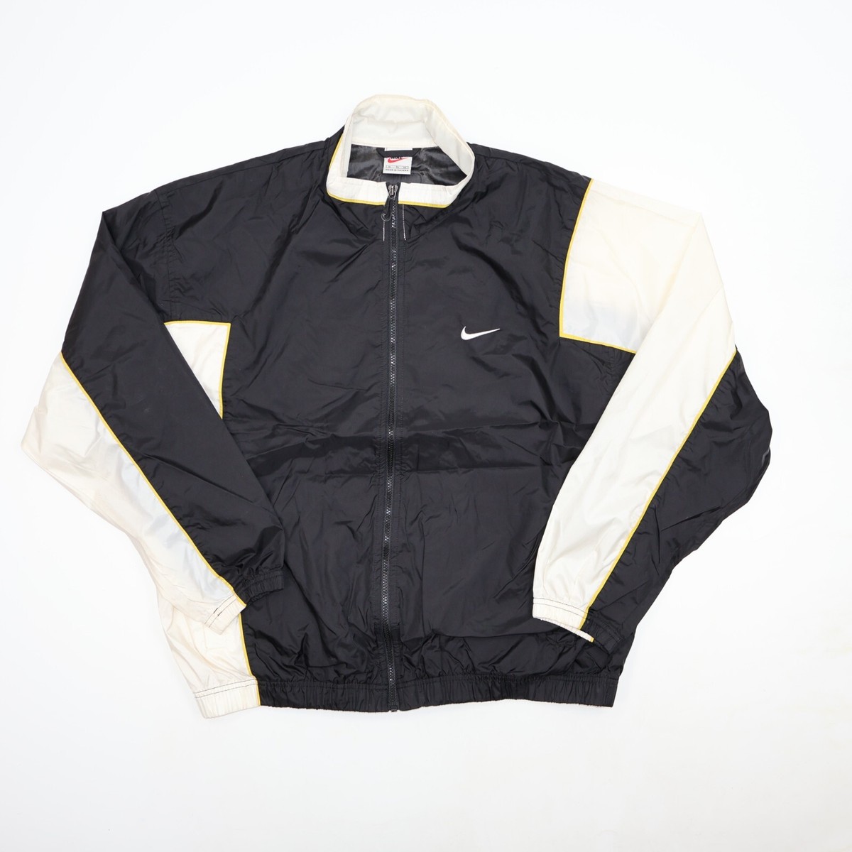 Vintage Nike Pullover Jacket Windbreaker 90s Mens XL Black Swoosh