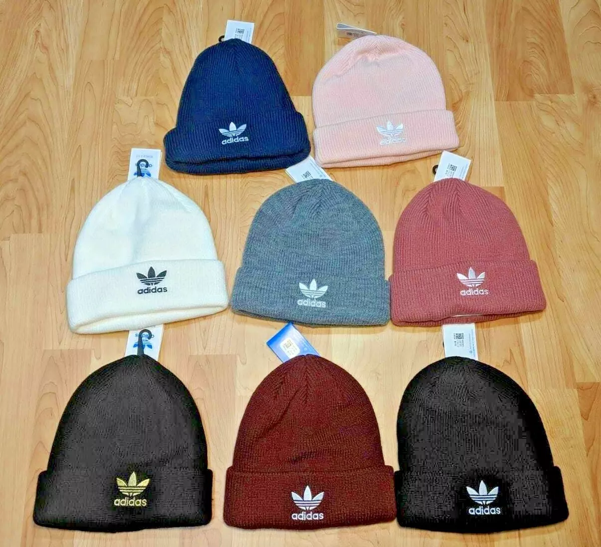 Womens Youth Men s Small Adidas Original Trefoil Beanie Hat COLOR CHOICE OSFM