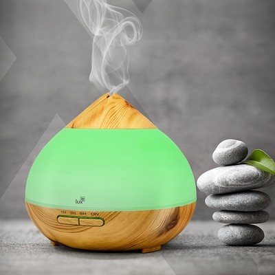 Likemylux Aroma Diffuser 400ml Mit LED-Licht – Ultraschall Luftbefeuchter & Duftzerstäuber In Holzoptik