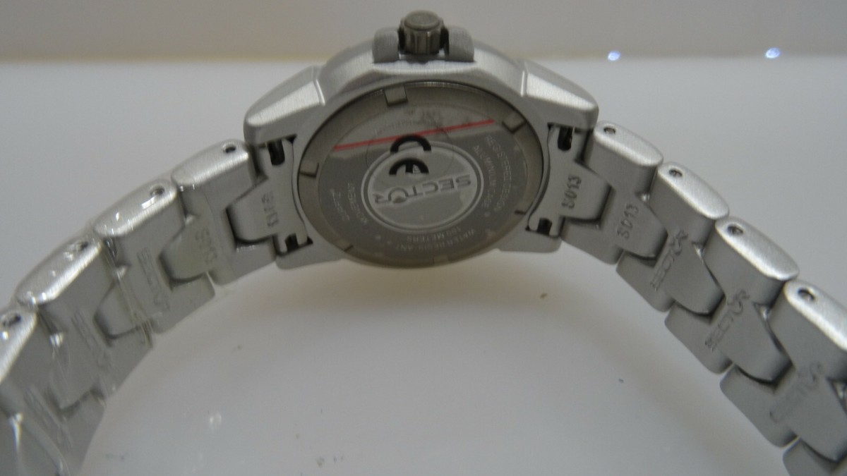 Montre Sector 175 Aluminium - Cadran Noir, Bracelet Alu - 36mm, 100m étanche - Neuf Avec étiquettes