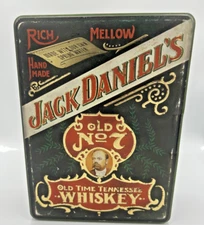 VTG 1906 Jack Daniel's Old No 7 Whiskey Commemorative Tin w/ Historical Letter