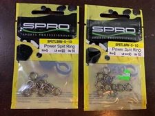 POWER SPLIT RING sz 5 - 90lb test - 10pk - SPRO Lot x2 packs SPSTLSRN-5-10