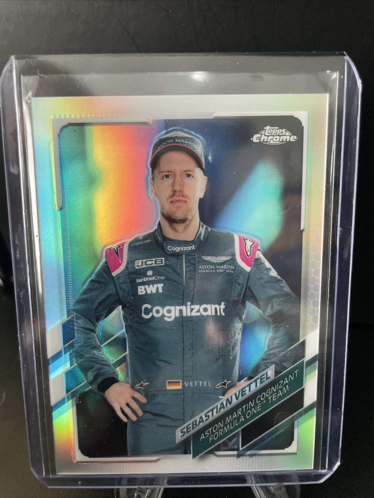 2021 Topps Chrome Formula 1 F1 Aston Martin Refractor Sebastian Vettel #7
