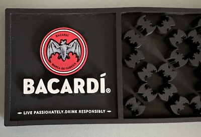 Bacardi Serviceunterlage Abtropfmatte Barmatte  Schwarz Gastro