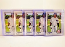 LOT 5x 2020 Bowman 1st Jasson Dominguez Paper Base BP-8 Yankees HOT ROOKIE RC L4
