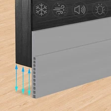 3 Inch W x 39 Inch L Door Draft Stopper Under Door Seal for Huge Gap