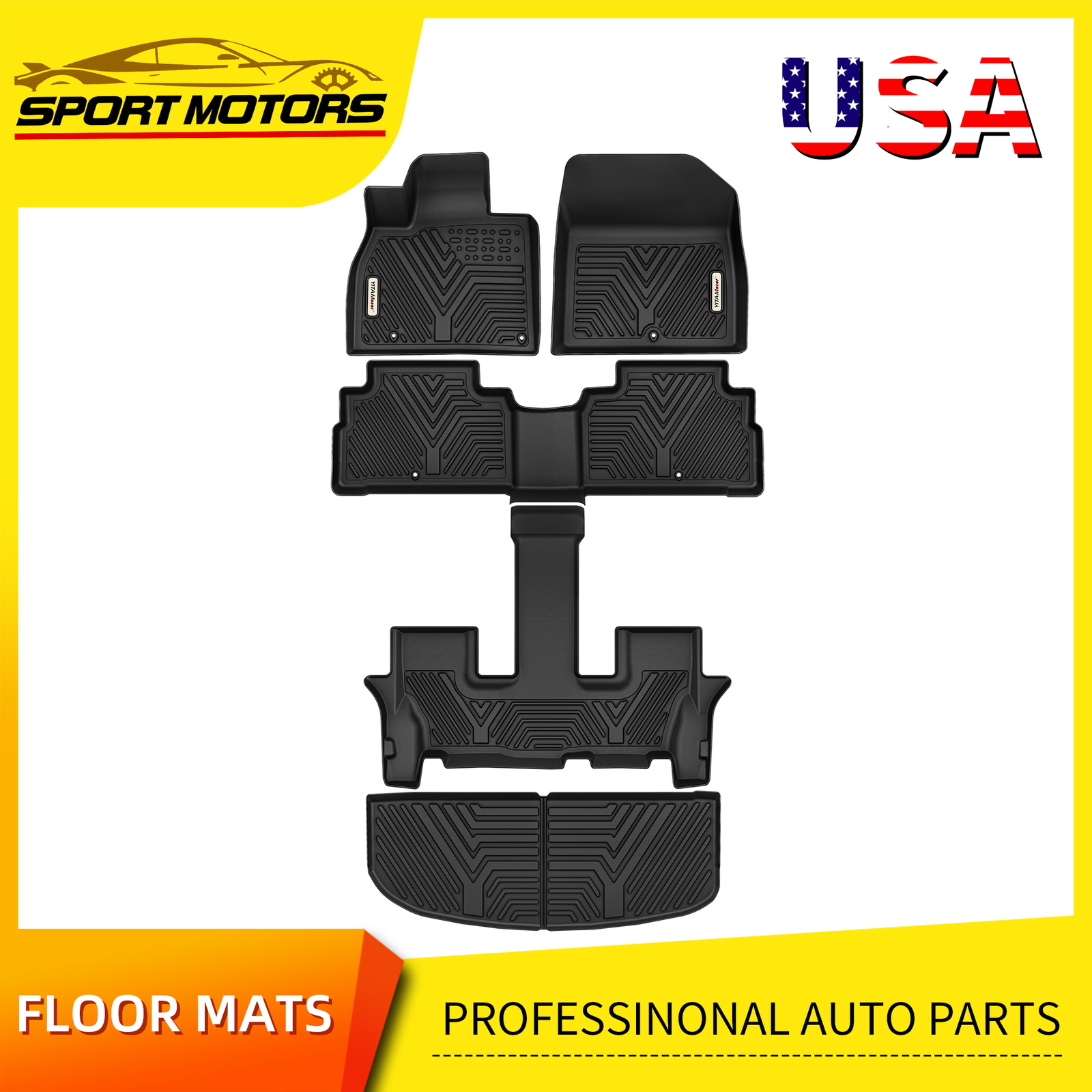 2020-2025 Kia Telluride All-Weather TPE Floor & Cargo Liner Mat Set