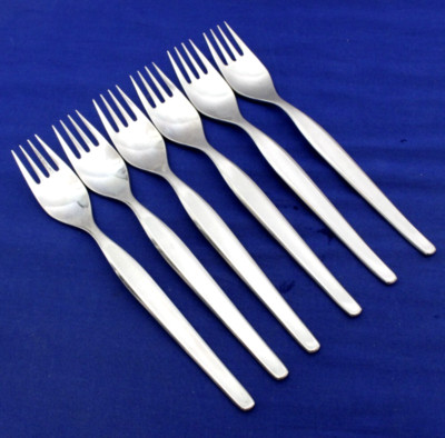 6 Justinus  7-1/2'' DINNER FORKS  Altosil Deluxe Stainless Germany