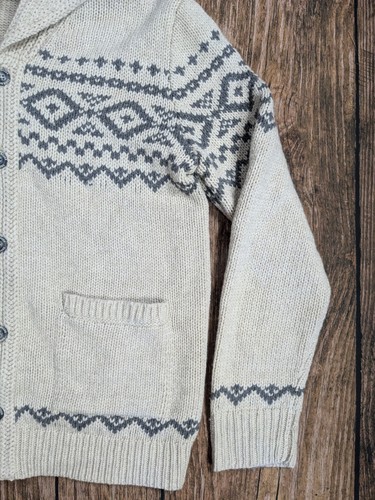 Nuovo cardigan maglione misto lana Eddie Bauer Mr Snow Bird Fair Aisle taglia M nordico - Foto 2 di 11