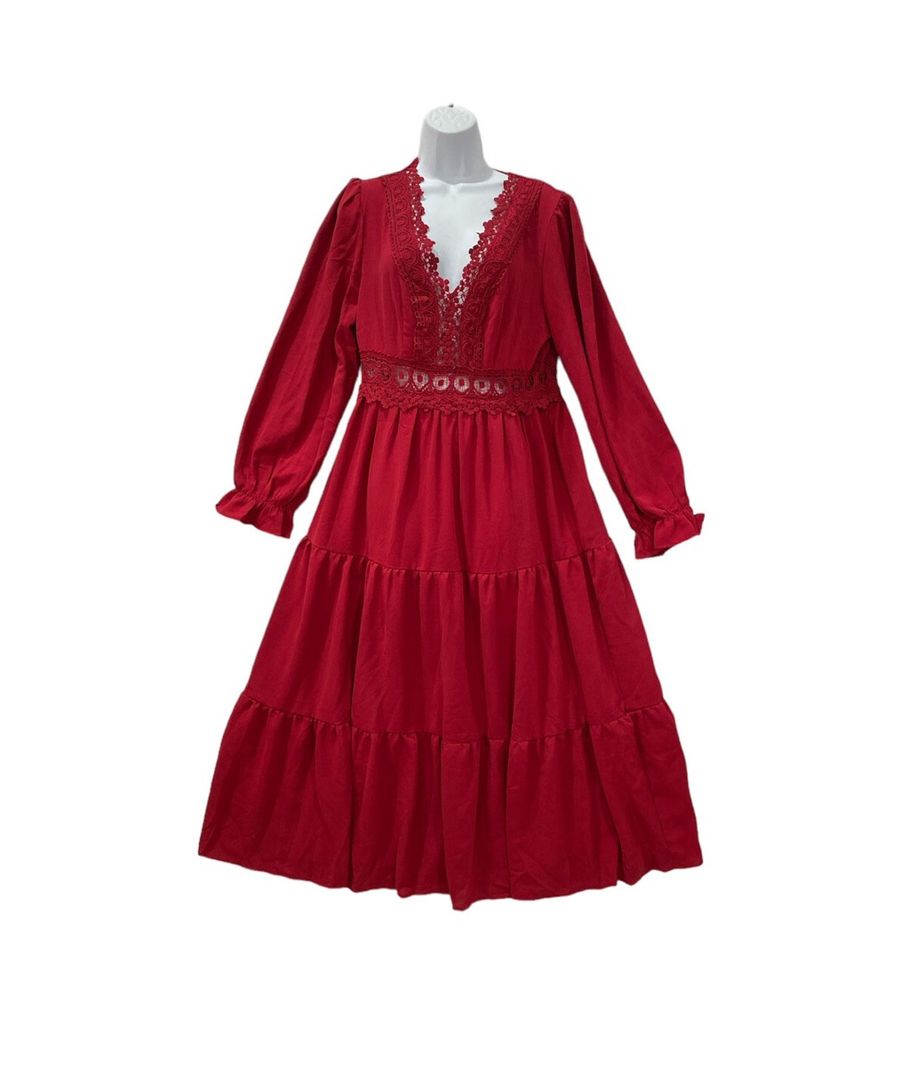 chinese dress ladies SHEIN Modely Floral Print Flare Sleeve Dress – Bechlo.pk main image 0