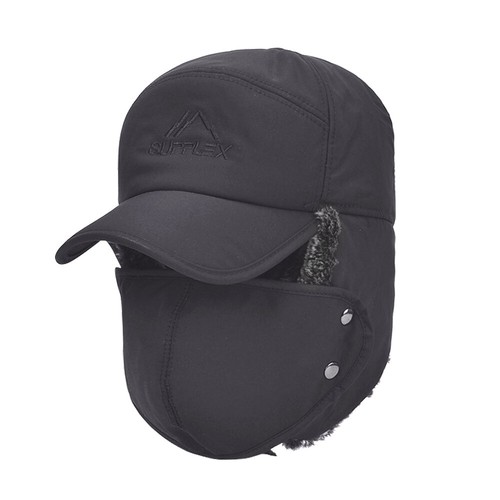 Sombrero de trampero de invierno piel oreja solapa cálida máscara facial completa térmica nieve esquí aviador gorra - Imagen 11 de 13