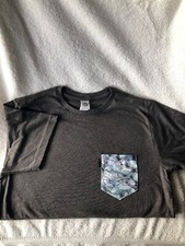 POCHES  FILS - Shark Pocket T-Shirt/Grey Mens Size S ,M0NI-M004