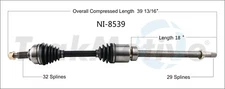 SurTrack NI-8539 CV Axle Shaft