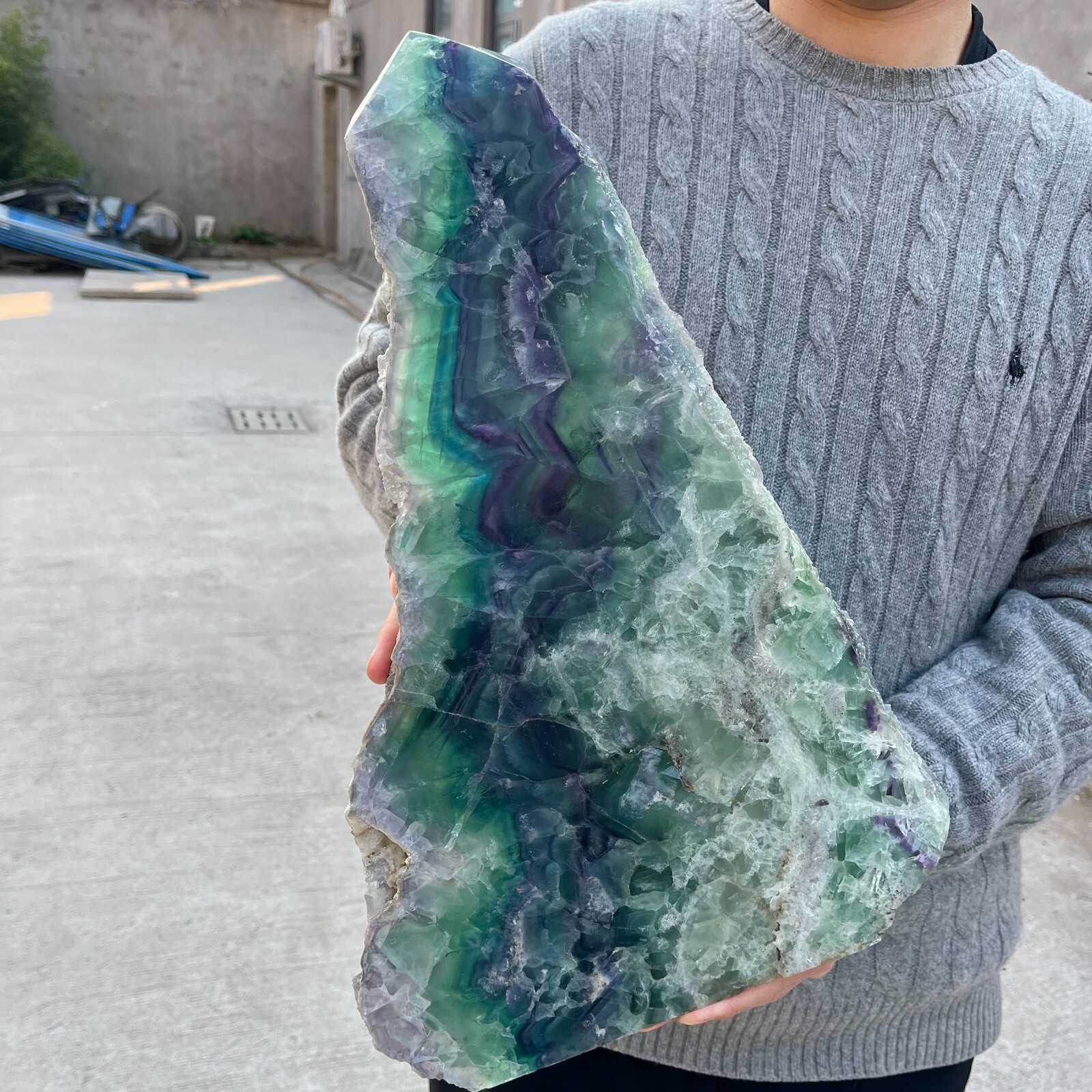 13.2lb Natural Fluorite Crystal Slices Rough Specimens for Healing and Energy